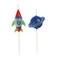 Outer Space Pick Birthday Candles, 6pc